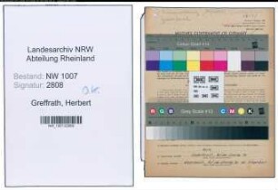 Entnazifizierung Herbert Greffrath , geb. 25.10.1911 (Architekt)