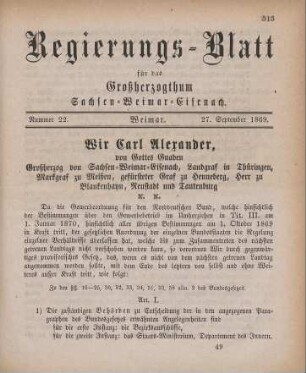 Nr. 22 : 27. September 1869