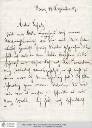 Brief vom 19.12.1907