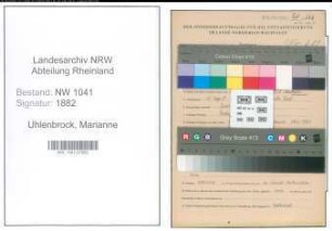 Entnazifizierung Marianne Uhlenbrock , geb. 19.08.1906 (Lehrerin)