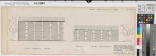 Soest (Soest) Neubau des Staatlichen Archigymnasiums Vorentwurf: Teilansichten 1962 1 : 200 29 x 79 Zeichnung Staatshochbauamt Soest