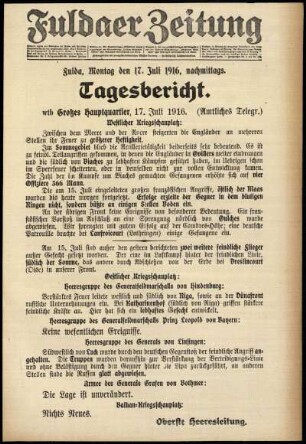 Ausgabe vom Montag, den 17. Juli 1916.