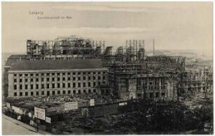 Leipzig, Centralbahnhof im Bau
