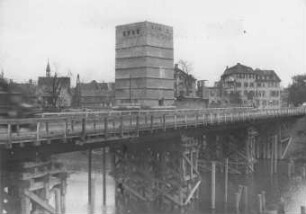 Rosensteinbrücke, Behelfsbrücke Bad Cannstatt