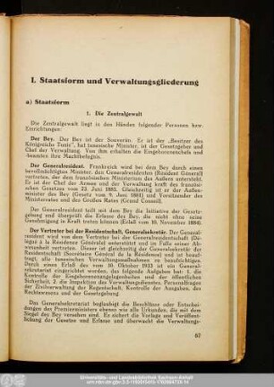 I. Staatsform und Verwaltungsgliederung