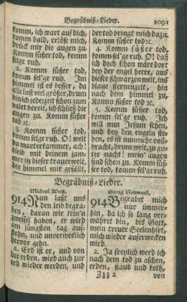 Begräbniß-Lieder.