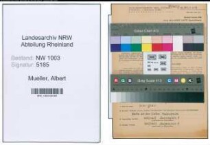 Entnazifizierung Albert Mueller , geb. 05.12.1909 (Arbeiter)