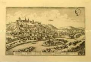 Glatz - aus Merian / Böhmen, Mähren, Schlesien (Topographia Bohemiae, Maroviae et Silesiae)