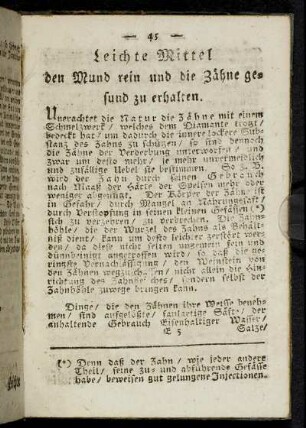 Leichte Mittel den Mund rein und die Zähne gesund zu erhalten
