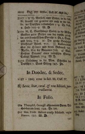 B) Lexic. liter. catal. & rem biblioth. pertractantia.