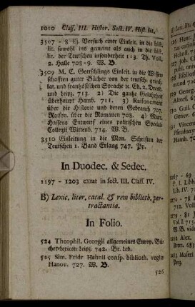 B) Lexic. liter. catal. & rem biblioth. pertractantia.