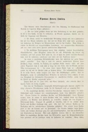 Thomas Henry Huxley : (Schluß)