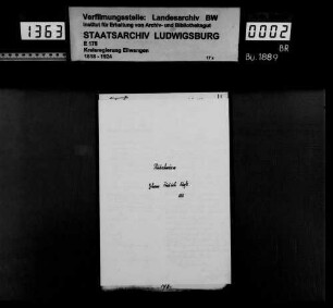 Bürgerrechtsangelegenheiten zu Plüderhausen