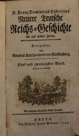 Versuch einer Geschichte des Teutschen Reichs im siebenzehnten Jahrhundert. 4, 1621 - 1628