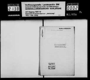 Maier, Julius, Kaufmann Eheleute in Karlsruhe Käufer: Otto Ehmann, Bahnhofwirt Eheleute in Karlsruhe-Durlach Lagerbuch-Nr. 370 Karlsruhe