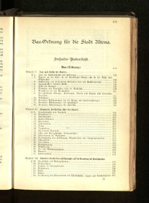 Bau-Ordnung für die Stadt Altona.