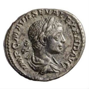Münze, Denar, 222 n. Chr.