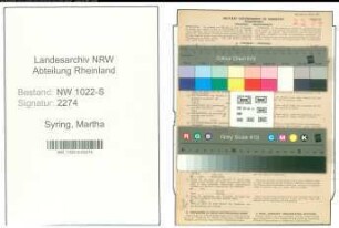Entnazifizierung Martha Syring , geb. 11.06.1917 (Sekretaerin)
