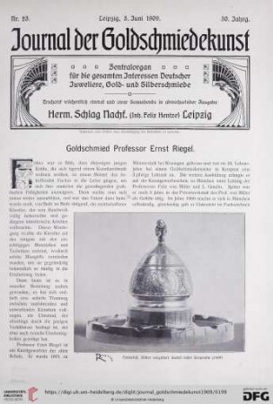 Goldschmied Professor Ernst Riegel