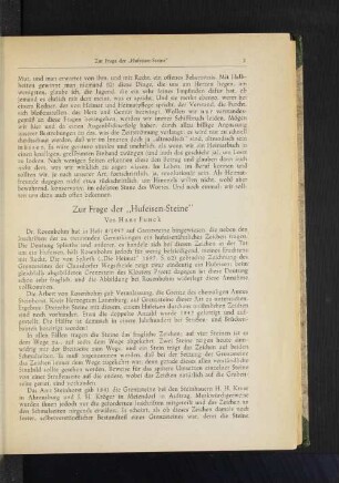 Zur Frage der "Hufeisen-Steine"