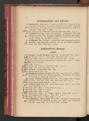 Ordensmeister und Abteien