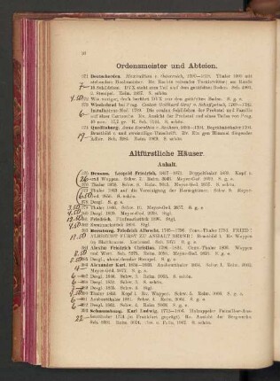 Ordensmeister und Abteien