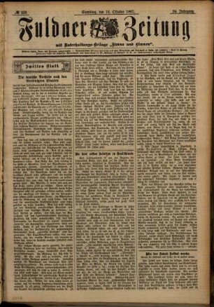 Zweite Ausgabe vom Samstag, den 16. Oktober 1897.