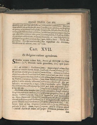 Cap. XVII. De Religione ratione agendorum.