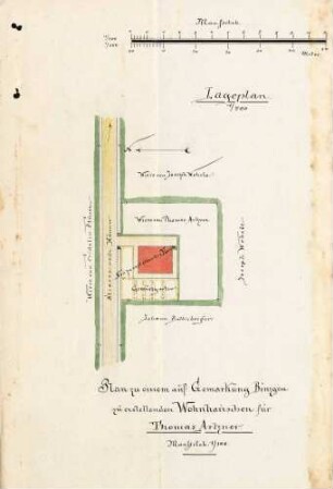 Baugesuch des Thomas Artzner von Binzgen