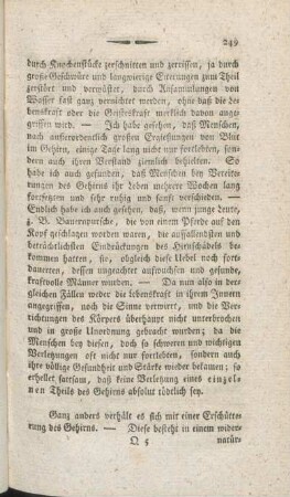 Zweyter Abschnitt. Von den direkten oder unmittelbaren Verletzungen des Gehirns.
