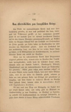 VIII. Vom österreichischen zum französischen Kriege