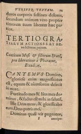 Tertio Gratiarum Actiones Et Benedictiones patrum.