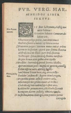 Pub. Verg. Mar. Aeneidos Liber Sextus.
