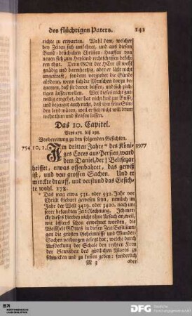 Das 10. Capitel. Vers 278. biß 298. Vorbereitung zu den folgenden Gesichten.