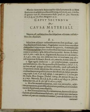 Caput Secundum De Causa Materiali.