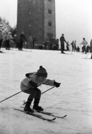 Skifahren auf dem Dobel.