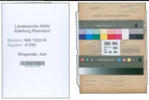 Entnazifizierung Karl Wingender , geb. 14.04.1910 (Dolmetscher)