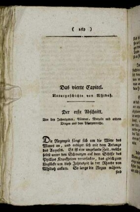Das vierte Capitel. Naturgeschichte von Whidah.