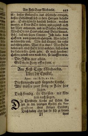 Am Fest-Tage Michaelis – Am XXVI. Sonntage nach Trinit