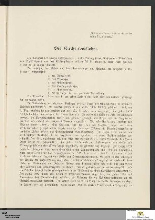 Der Kirchenvorsteher