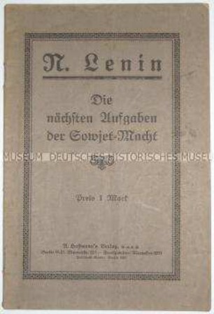 Lenin über die künftigen Aufgaben der jungen Sowjetunion