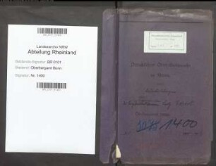 Eckert; Fritz, Bergassessor; Prüfungs- u. Personalakten Band 1 (Ausarbeitungen)