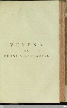 Venena Ex Regno Vegetabili