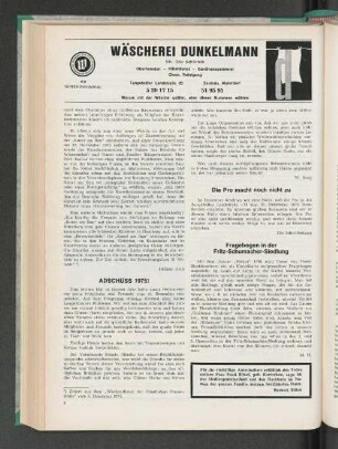 Fragebogen in der Fritz-Schumacher-Siedlung
