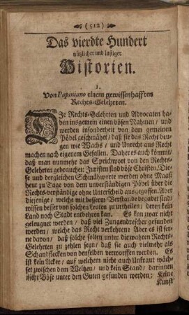 Das vierdte Hundert nützlicher und lustiger Historien.