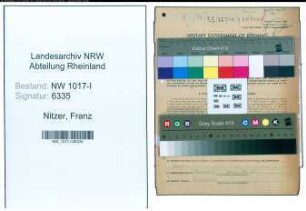 Entnazifizierung Franz Nitzer , geb. 18.05.1904 (Klempner)