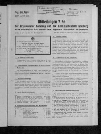 4. Aerztl. Bezirksvereinigungen