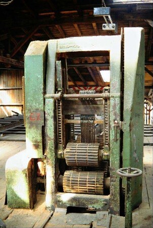 Sägegatter im Sägewerk