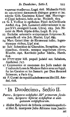 Sectio II. Patres, Scriptores ecclesiastici XV. primorum seculorum, Scriptores historiæ ecclesiasticæ et antiquitatum ecclesiasticarum.
