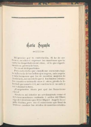 Carta segunda